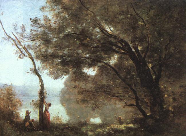  Jean Baptiste Camille  Corot Souvenier de Mortefontaine, salon of 1864 China oil painting art
